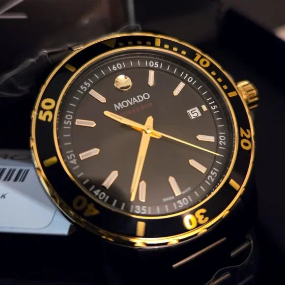 MOVADO アナログ腕時計 ブラック/ブラウン Movado Red Label Automatic Watch - 0607008